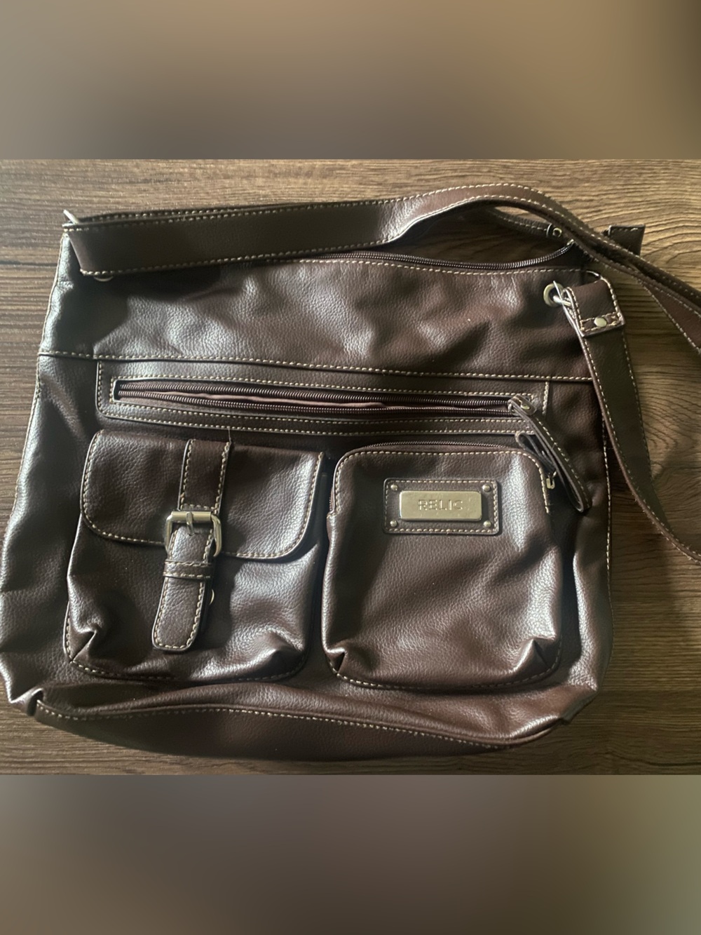 Relic Brown Women's Shoulder Bag with Front Pockets